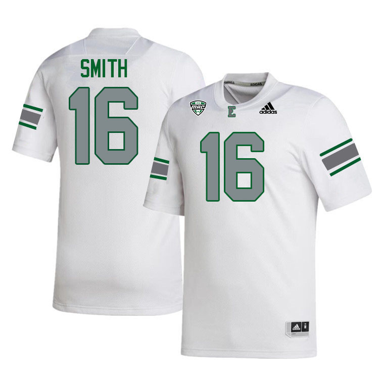 Eastern Michigan Eagles #16 Cameron Smith College Football Jerseys Stitched Sale-White